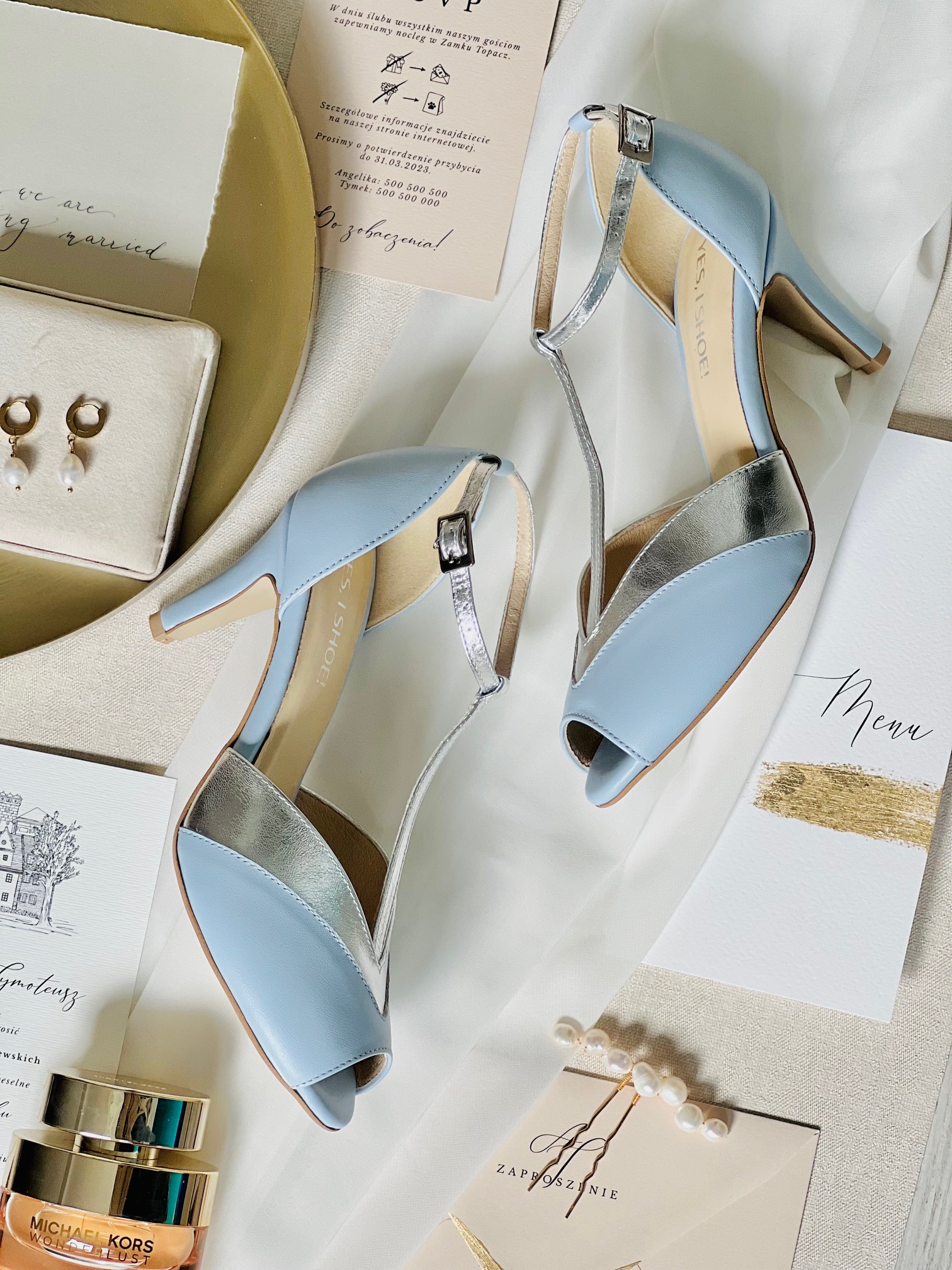 blue wedding shoes