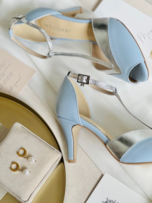 buty ślubne błękitne