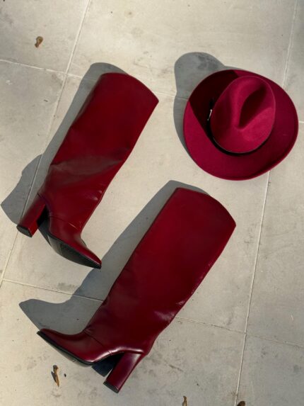 czerwone kozaki damskie