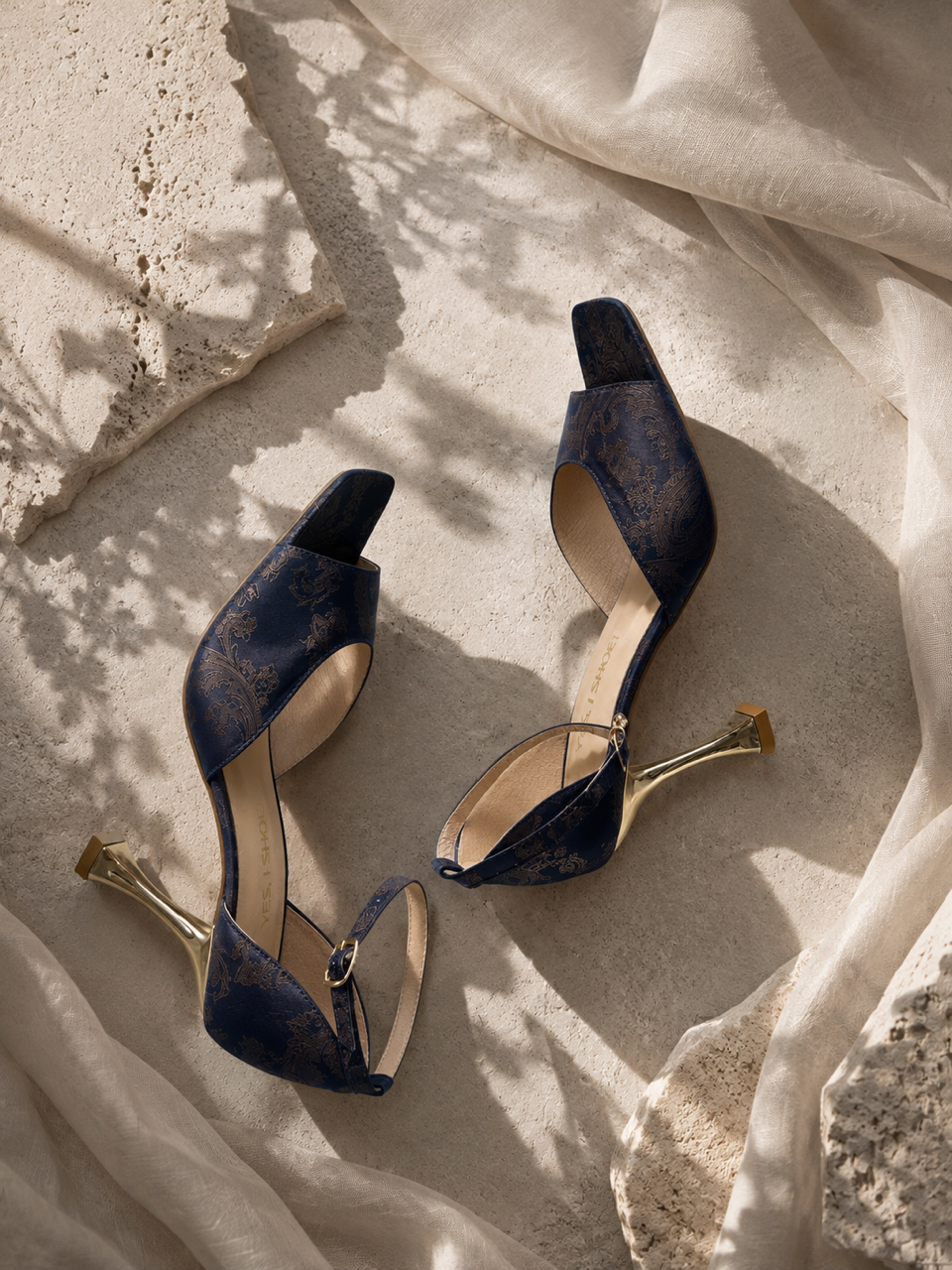 buty-na-obcasie-wieczorowe-granatowe JANE MANDORLA MIDNIGHT - obrazek 1